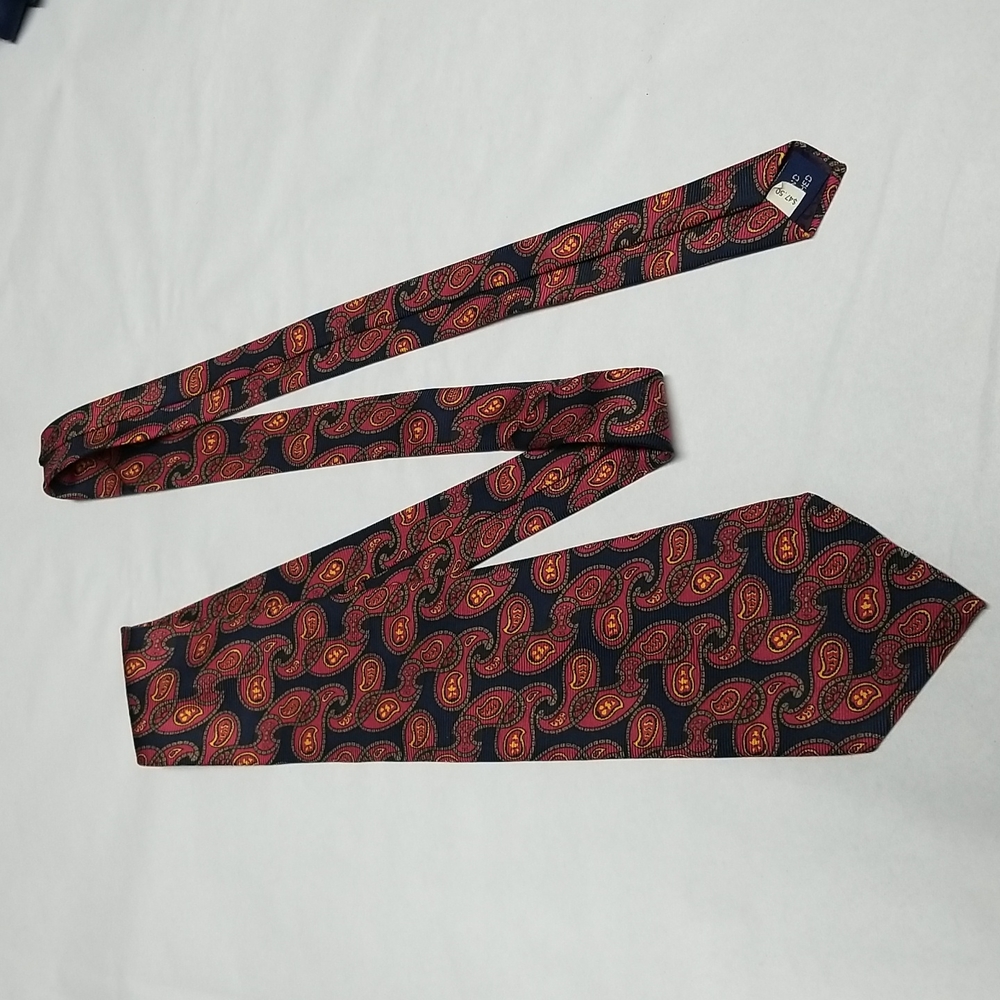 Mens Nautica Paisley Tie Hand Finished 100% Silk 58"